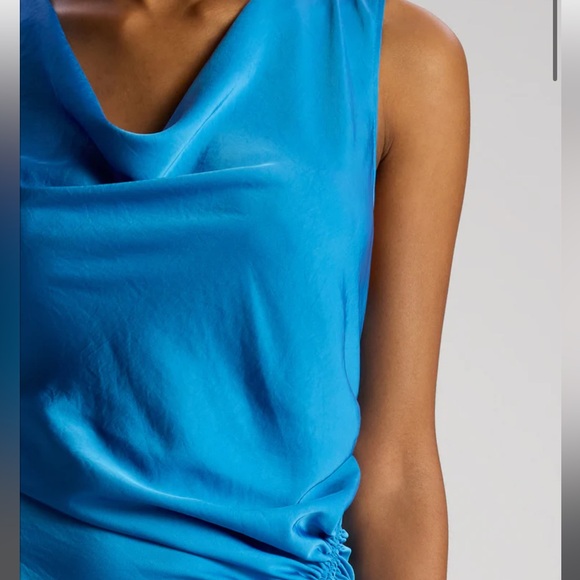 A.L.C. Satin Maxi Gown Blue NWT Sz 4 - Picture 5 of 10